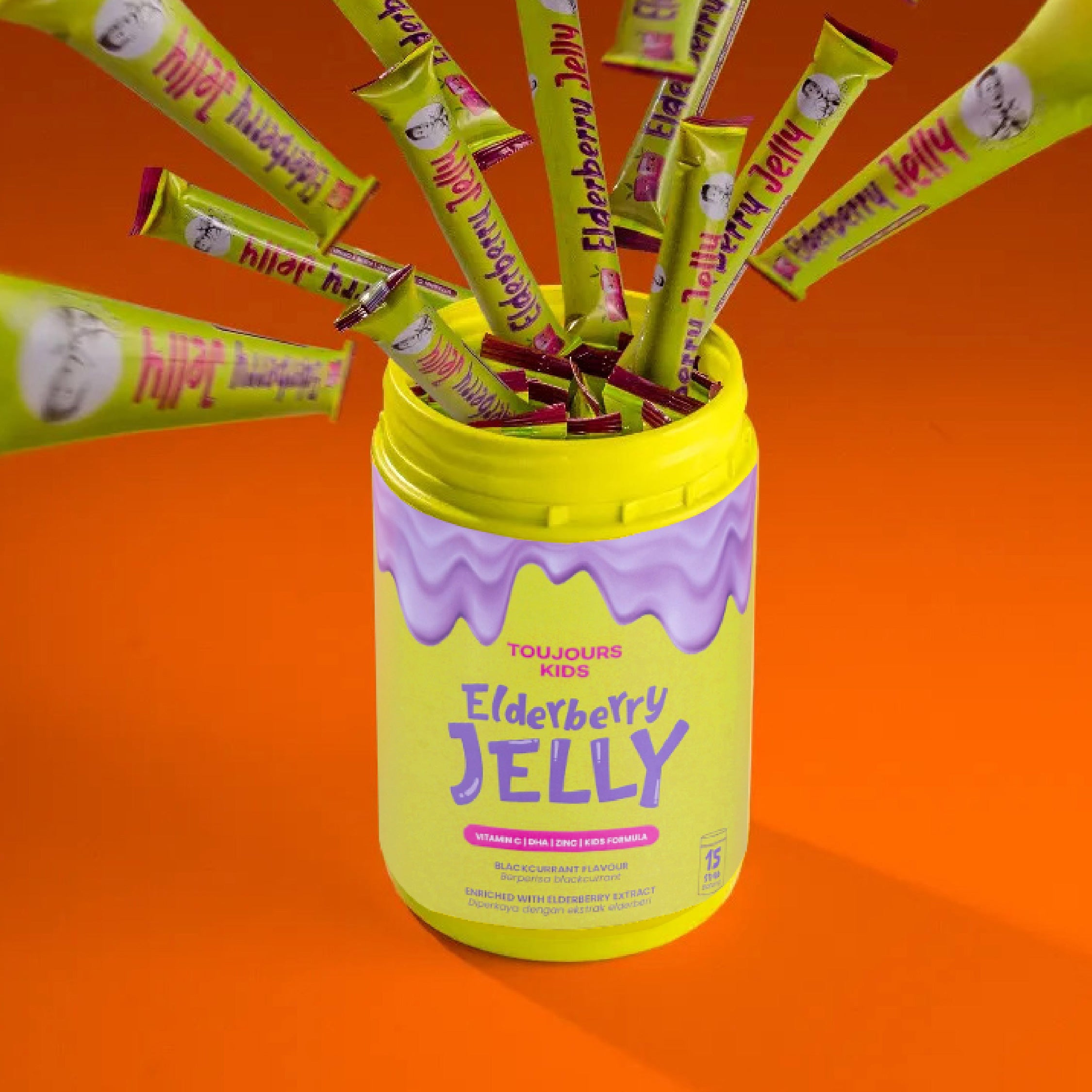 Happy Healthy Bundle Mixed - Toujours Kids Elderberry Jelly (2) + Toujours Kids Fruit & Vegetable Blend (2)