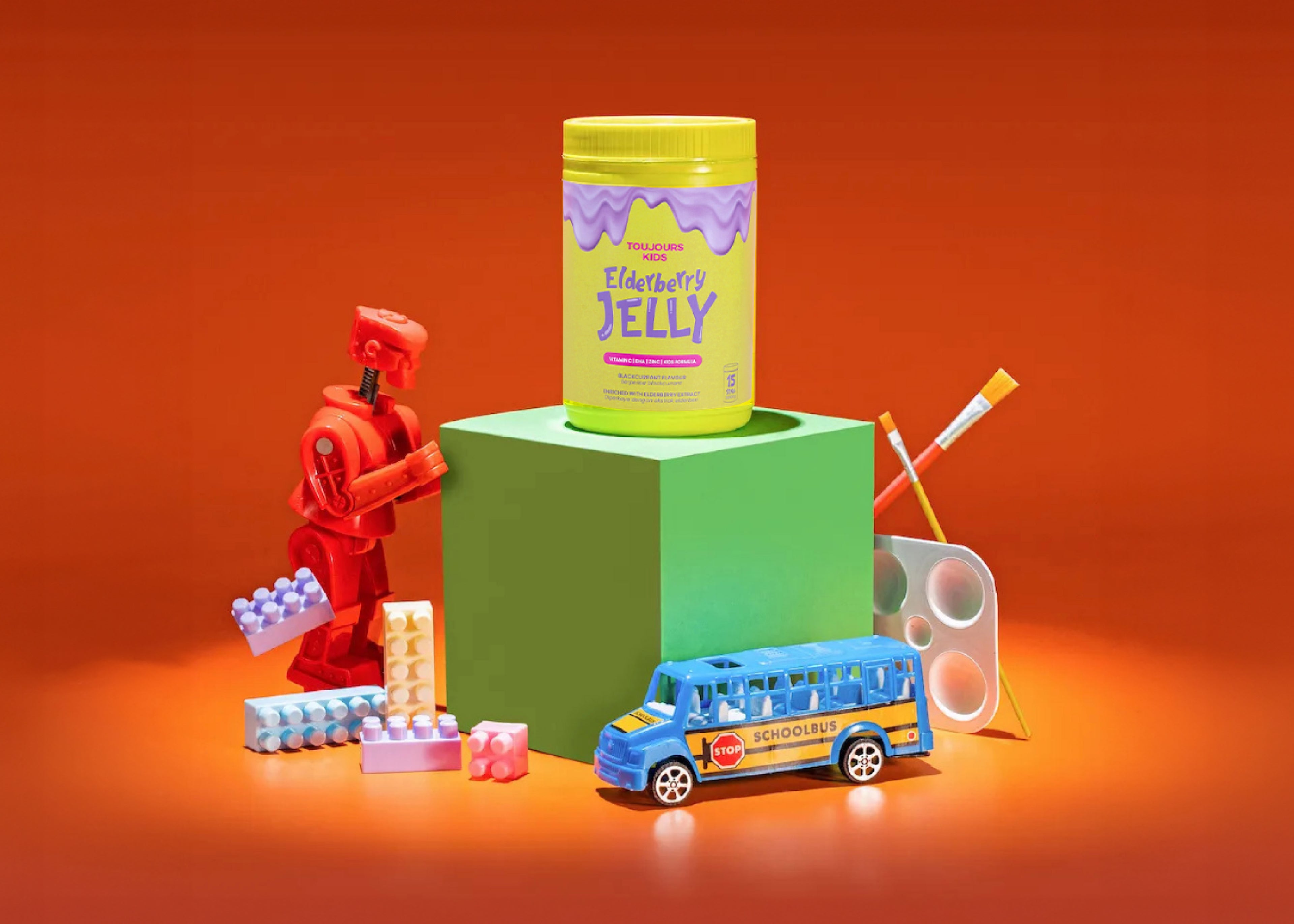 Happy Healthy Bundle Mixed - Toujours Kids Elderberry Jelly (2) + Toujours Kids Fruit & Vegetable Blend (2)