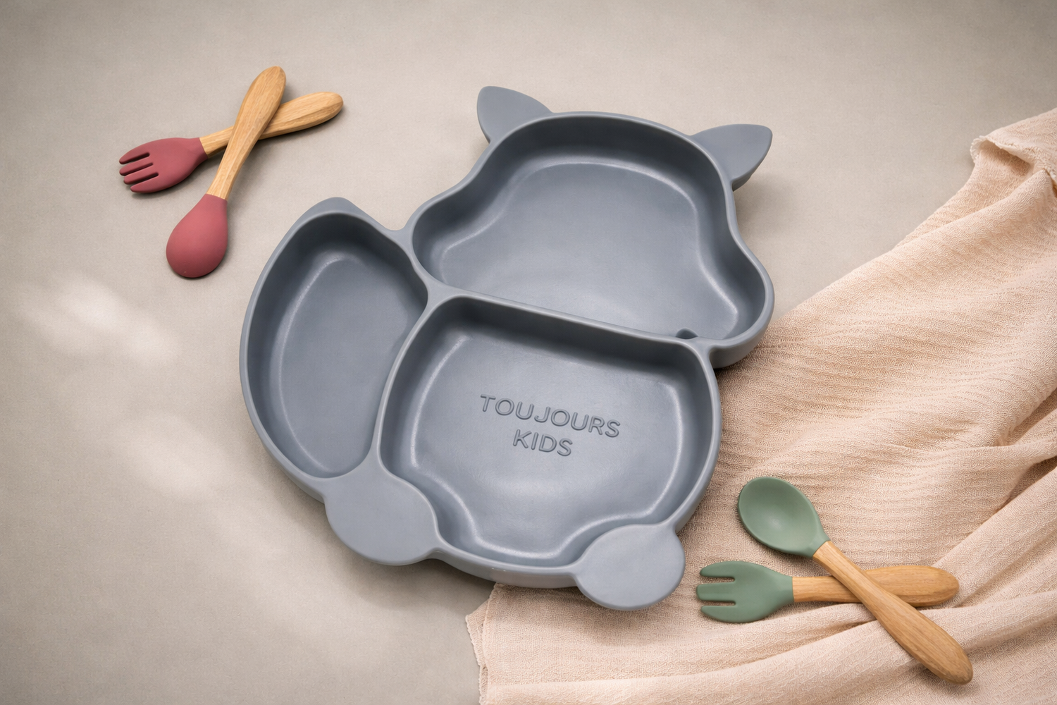 Toujours Kids Silicone Plate Set