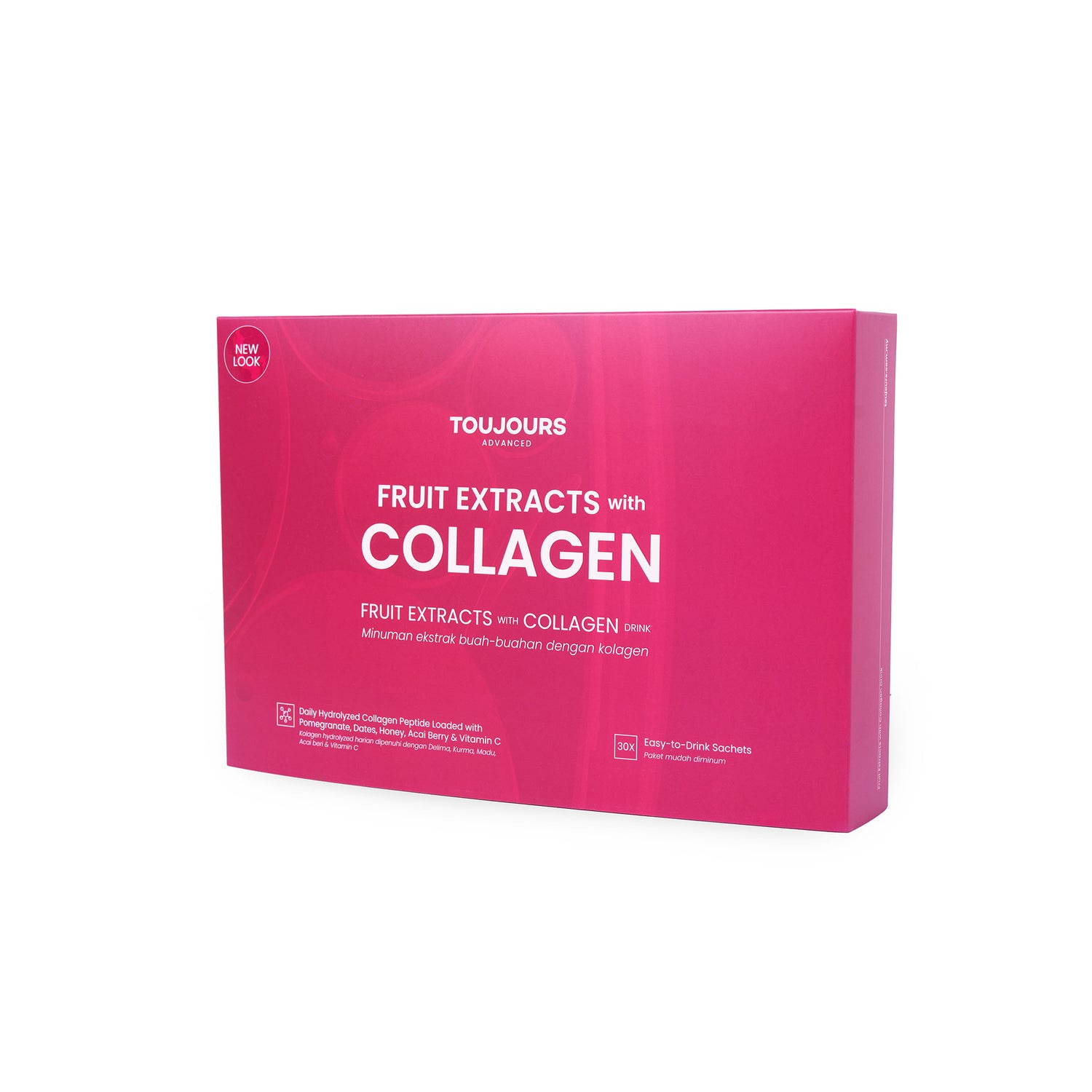 Toujours Advanced Fruit Extracts with Hydrolyzed Collagen Peptide Drink (30 Sachets)
